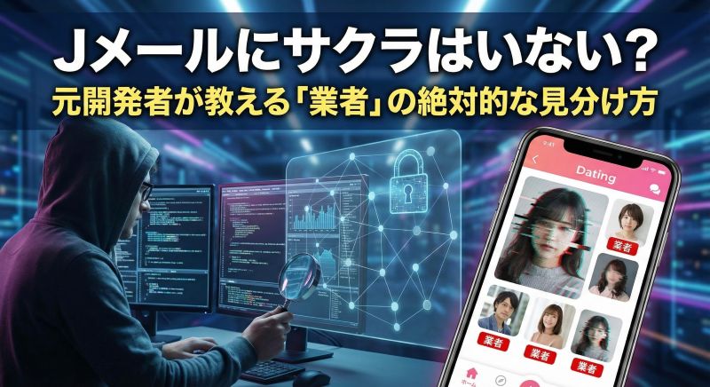 Jメールにサクラはいない?元開発者が教える「業者」の絶対的な見分け方